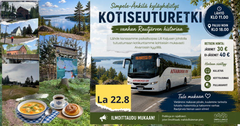 Kotiseuturetkelle Rautjärvellä kyläyhdistyksen kanssa